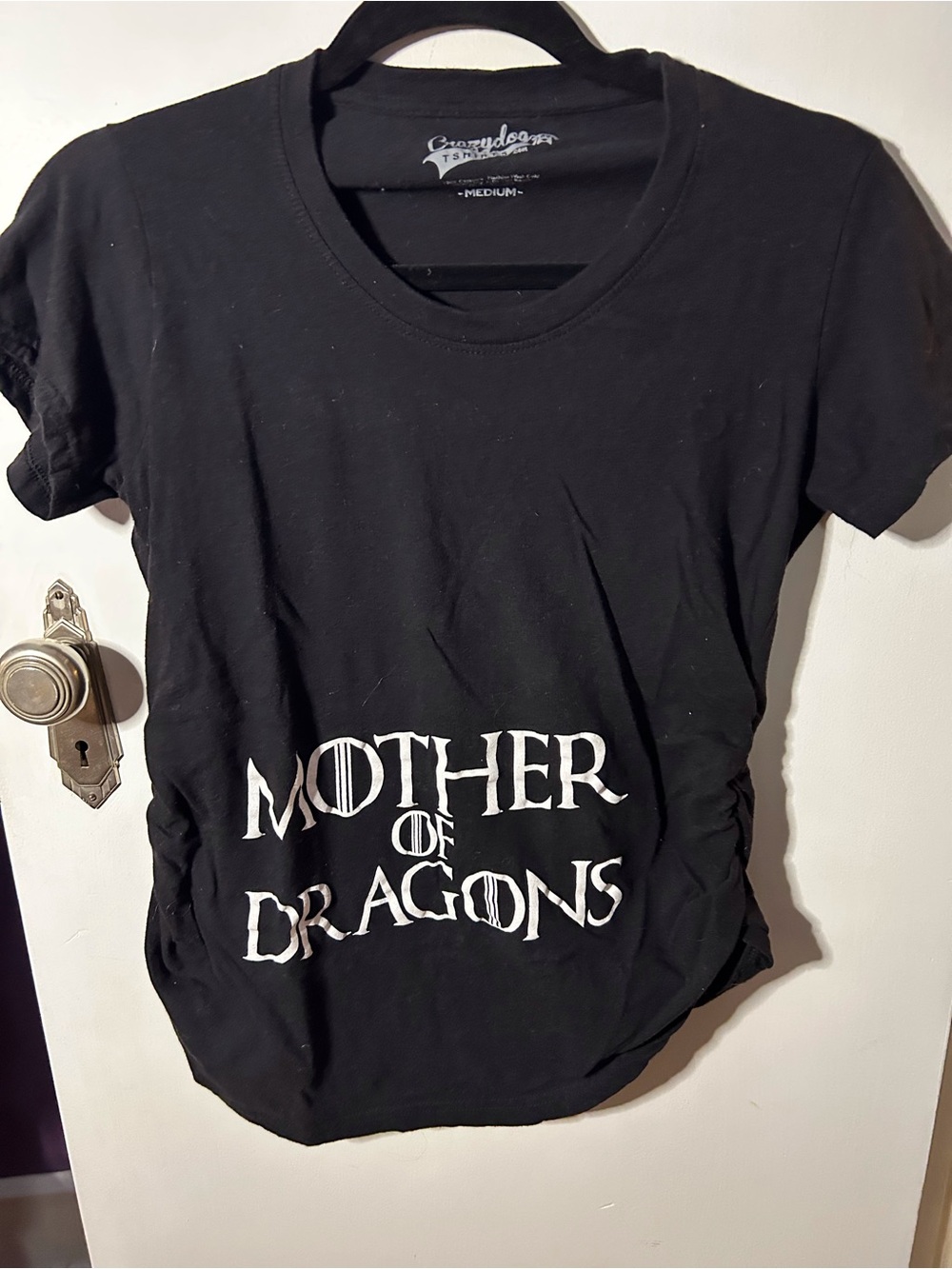 Crazy Dog T-Shirts Black "Mother of Dragons" Kids Graphic Tee